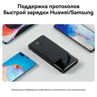 Портативный аккумулятор Baseus Bipow Digital Display 20W черный