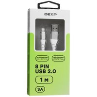 Кабель DEXP Lightning 8-pin - USB Type-A белый 1 м