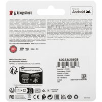 Карта памяти Kingston microSDXC 256 ГБ [SDCS3/256GB]