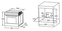 Электрический духовой шкаф DEXP 1MD-SS серебристый