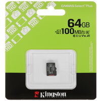 Карта памяти Kingston microSDXC 64 ГБ [SDCS3/64GBSP]