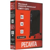 Масляный обогреватель Ресанта ОМПТ-12НЧ черный