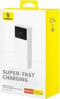 Портативный аккумулятор Baseus Star-Lord Digital Display 30W белый