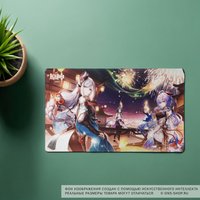 Коврик Genshin Impact Desk Mat Fleeting Colours in Flight  разноцветный