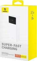 Портативный аккумулятор Baseus Star-Lord Digital Display 30W белый
