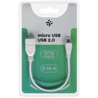Кабель DEXP micro USB-B - USB Type-A белый 0.15 м