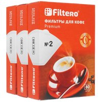 Одноразовые фильтры Filtero №2/240 Premium №2 белый