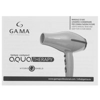 Фен GA.MA TEMPO COMPACT AQUA THERAPY бирюзовый/черный