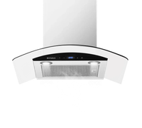 Exhaust hood fireplace Shivaki 0660 Rainbow Touch white/transparent