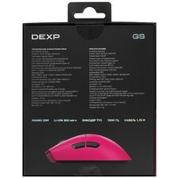 Мышь беспроводная/проводная DEXP GS Striker  розовый