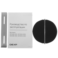 Вытяжка наклонная DEXP SC50W-650 белый/белый