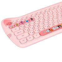 Клавиатура+мышь беспроводная   DEXP Pink Cats розовый