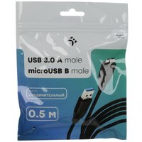 Кабель DEXP micro USB-B - USB Type-A черный 0.5 м