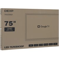 75" (190 см) Телевизор DEXP 75UCGQ1 серый