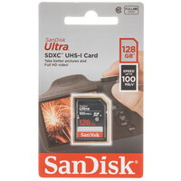 Карта памяти SanDisk Ultra SDXC 128 ГБ [SDSDUNR-128G-GN3IN]