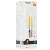 Лампа филаментная Gauss Filament Elementary Свеча 12W 730lm 2700К Е14 LED 1/10/100
