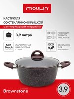 Кастрюля Moulin Villa Brownstone BSP-24-I 3.9 л 24 см коричневый