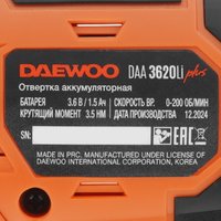 Аккумуляторная отвертка DAEWOO DAA 3620Li PLUS