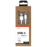Кабель Aceline USB Type-C - USB Type-A белый 1.5 м
