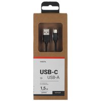 Kabel Aceline USB Type-C - USB Type-A qora
