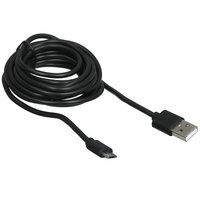 Кабель Aceline micro USB-B - USB Type-A черный 3 м