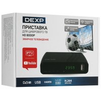 Приставка для цифрового ТВ DEXP HD 8000P черный