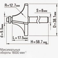 Фреза ЗУБР 28700-38.1
