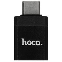 Переходник Hoco USB Type-C - USB Type-A черный
