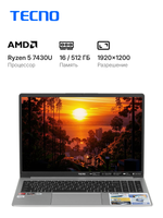 16" Noutbuk Tecno Megabook K16S серебристый