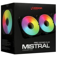 Комплект вентиляторов ARDOR GAMING Mistral PRO YH120 ELIK ARGB  черный