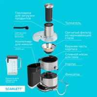 Соковыжималка электрическая Scarlett SC-JE50S65 серебристый