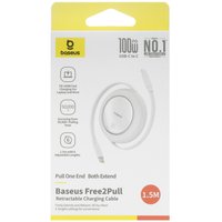 Cable Baseus USB Type-C - USB Type-C white 1.5 m