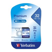 Карта памяти Verbatim Premium microSDHC 32 ГБ [44083]