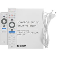 50" (127 см) Телевизор DEXP 50UCG1W белый