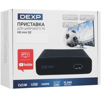 Приставка для цифрового ТВ DEXP HD mini 32 черный