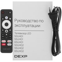 55" (139 см) Телевизор DEXP 55UHG2 черный