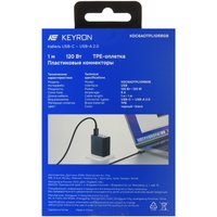 Кабель KEYRON USB Type-C - USB Type-A черный 1 м