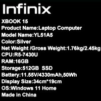 15.6" Ноутбук Infinix XBOOK 15 YL51A5 серебристый