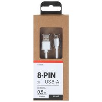 Кабель Aceline Lightning 8-pin - USB Type-A белый 0.5 м