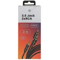 Кабель   DEXP jack 3.5 мм - 2RCA черный