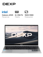 15.6" Ноутбук DEXP Aquilon C15-ICP301 серебристый