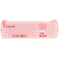 Клавиатура+мышь беспроводная   DEXP Pink Cats розовый