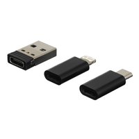 Дорожный набор аксессуаров Acefast micro USB-B, USB Type-C - USB Type-A, USB Type-C черный 0.95 м