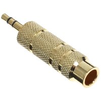 Адаптер   Aceline jack 3.5 мм - jack 6.3 мм золотистый