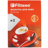 Одноразовые фильтры Filtero №2/240 Premium №2 белый