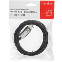 Кабель однонаправленный Aceline DisplayPort - USB Type-C, 3 м