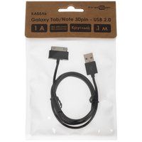 Кабель FinePower 30-pin Samsung - USB Type-A черный