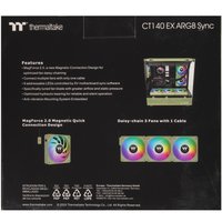 Комплект вентиляторов Thermaltake CT140 EX ARGB Sync Matcha Green [CL-F197-PL14MG-A] зеленый