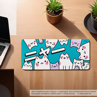 Коврик DEXP OM-XL Cats (XL) зеленый