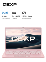 14.1" Ноутбук DEXP Aquilon C14-INW602 розовый